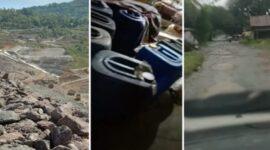 Foto Kolase : Bendungan Pamukkulu, Jalan Rusak dan Solar Subsidi