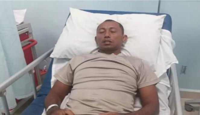 Bripka Samsul Risal menjalani perawatan intensif di RS. Siloam Labuan Bajo (Foto Istimewa)