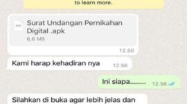 Modus penipu mengirim APK Phising Undangan Nikah melalui WA