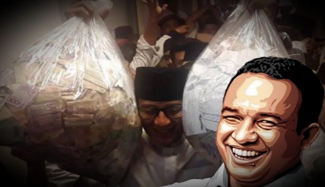 Foto Kolase, Anies Tertawai Sandiaga Uno