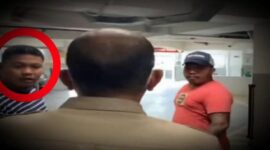 Erick Johnson Saputra Simangunsong (Kiri) bentak polisi (Foto Facebook)