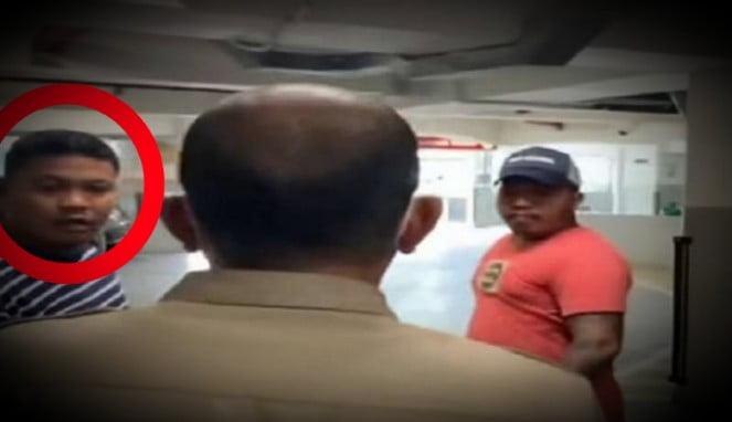 Erick Johnson Saputra Simangunsong (Kiri) bentak polisi (Foto Facebook)