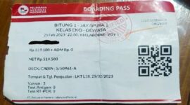 Tiket Penumpang Resmi KM Labobar diusir dari Kapal