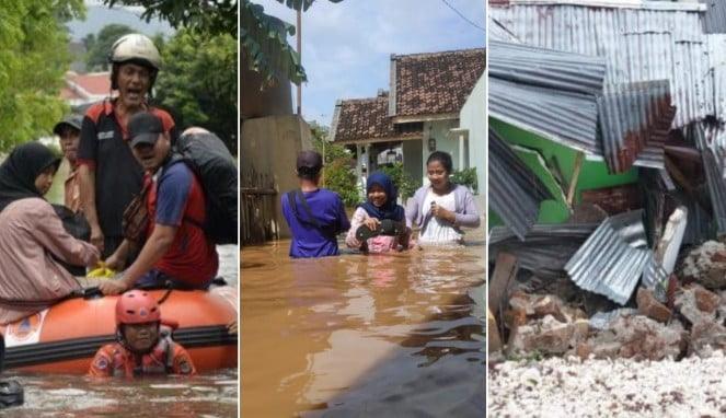 Foto Kolase Bencana Alam Makassar, Pasuruan dan Jayapura
