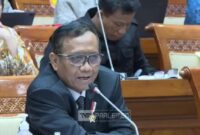 Tangkapan layar Youtube, Menko Polhukam Mahfud MD dalam RDP bersama Komisi III DPR