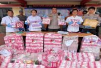 Penyeludupan kosmetik ilegel yang diungkap Satrekrim Polres Tarakan dan melibatkan oknum Kepala Kantor Pos Tarakan. (Foto Istimewa)