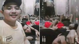 Foto Tahanan Polres Gowa bebas bermain HP beredar di media sosial 