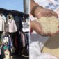 Foto Kolase : Pakaian Bekas Impor dan Harga Beras Naik