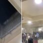 Foto Kolase : Kubah masjid Tifaqul Jamaah, di Jalan Barukang, Kota Makassar, ambruk