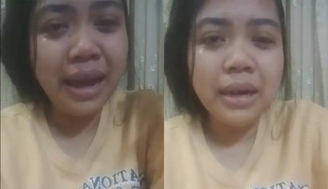 Screenshot video viral, Dede Aisyah yang mengaku diperlakukan seperti budak, diperjualbelikan di Suriah seharga Rp 180 juta