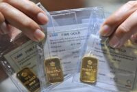 Harga emas Antam naik (Foto: Antara)
