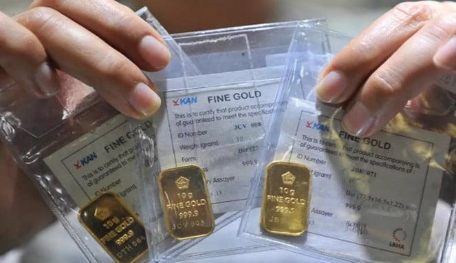 Harga emas Antam naik (Foto: Antara)