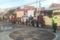 Puluhan motor dijaring polisi di Kota Mamuju (Foto Istimewa)