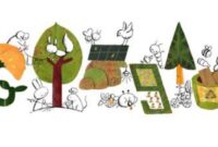 Google Doodle hari ini memperingati Hari Bumi. /Google