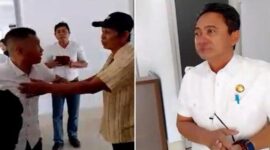 Screenshot video kolase : Kabid Disdikbud Pukul Kadis Kotim (Kiri) dan Plt Kadis Dikbud (Kanan)