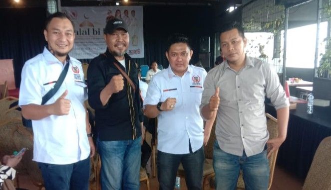 Romy Wakil Ketua 2 BPPP (Kiri) Ketua Umum LPRI, Daeng Ngemba (Baju Hitam), Wakil Ketua 1 dan Ketua Panitia BPPP (Sahrul) dan Ketua Umum SEKAT-RI (Ibhe - Kanan)