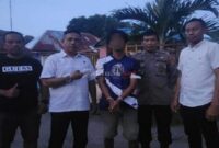 Pelaku inisial I Ditangkap Polisi usai membakar ayah kandungnya (Foto Humas)