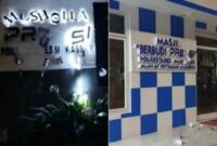 Foto Kolase : Musala Presisi di depan Bank BNI dan Musala Berbudi Presisi