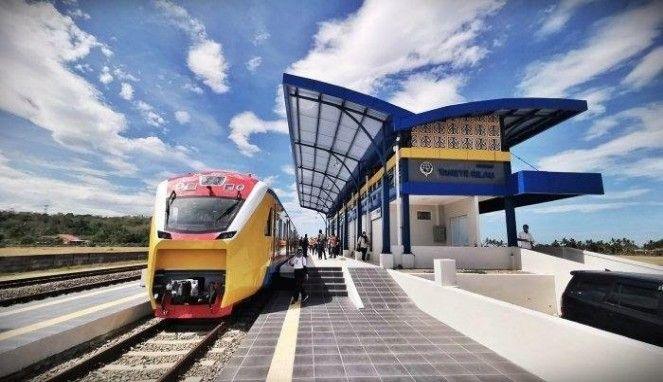 Stasiun kereta api Trans Sulawesi di Tanete Rilau, Kabupaten Barru, Sulawesi Selatan (Foto Istimewa)