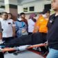 Polisi olah TKP lokasi tewasnya siswa SMP di Sekolah Islam Athirah, Makassar, (Foto Istimewa)
