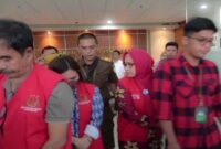 Tiga tersangka dugaan korupsi pembangunan perpustakaan Makassar