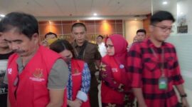 Tiga tersangka dugaan korupsi pembangunan perpustakaan Makassar