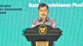 Jusuf Kalla di Acara Halalbihalal ICMI (Ikatan Cendekiawan Muslim Indonesia)