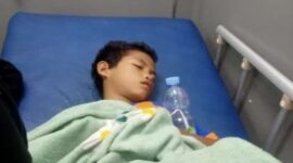Sukri Ilham Arif, Bocah SD yang terkena peluru nyasar senapan angin (Foto Istimewa)