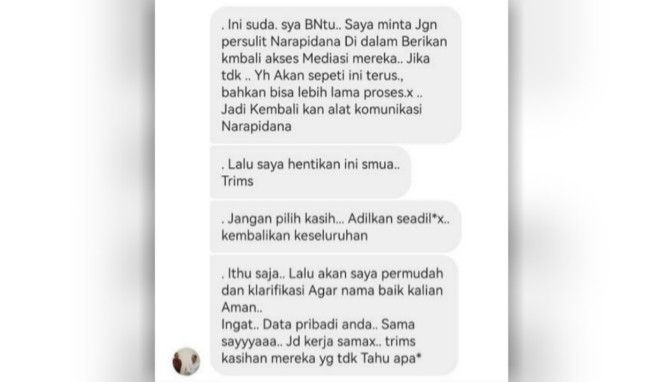 Akun anonim di media sosial yang meneror dan sering mengancam Rutan Kelas II B Balikpapan, Kalimantan Timur