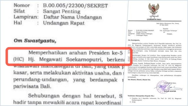 Surat Undangan Gubernur Bali Wayan yang viral