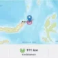 Gempa magnitudo 5,1 mengguncang Bitung, Sulawesi Utara, Minggu, 4 Juni 2023. (BMKG)