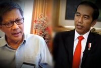 Foto Kolase : Rocky Gerung dan Jokowi