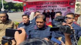 Direktur Narkoba Polda Sulsel, Kombes Pol Dodi Rahman ungkap temuan bunker narkoba di kampus Makassar 