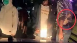 Tangkapan layar video, keluarga terduga pelaku sweeping di jalan poros Takalar mencari pelaku pengeroyokan