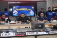 Polda Sulsel merilis kasus temuan brankas narkoba di kampus UNM Makassar (Foto Humas Polda Sulsel)