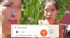 Rekaman video orangtua murid yang awalnya protes, setelah ditemui oknum guru dan dibantu diringankan bebanya, kini rekaman suaranya beredar di grup WhatsApp