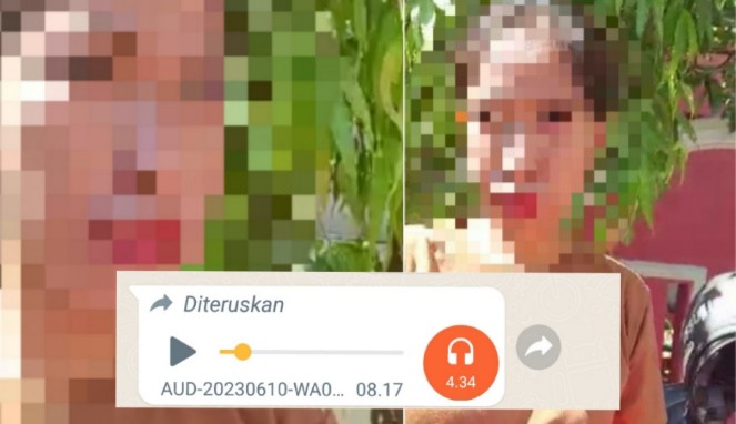 Rekaman video orangtua murid yang awalnya protes, setelah ditemui oknum guru dan dibantu diringankan bebanya, kini rekaman suaranya beredar di grup WhatsApp