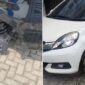 Foto Kolase : aksi pencurian ban mobil
yang hilang karena digondol oleh pencuri