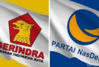 Foto Kolase : Partai Gerindra dan Partai Nasdem