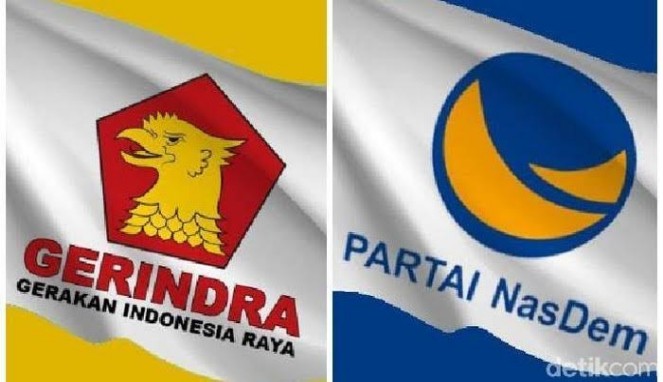 Foto Kolase : Partai Gerindra dan Partai Nasdem