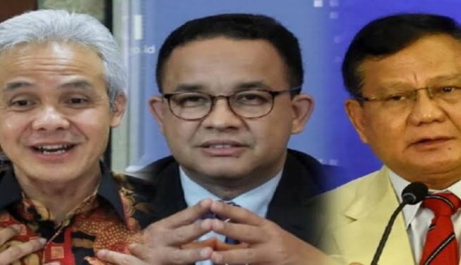 Foto Kolase : Ganjar, Anies dan Prabowo