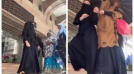 Tangkapan layar video aksi joget nyeleneh di Tanah Suci Makkah, Selebgram asal Samarinda, Athalia Ariella Aubry