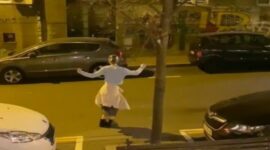 Tangkapan layar Video Dancing Lady Serbia yang Viral di TikTok 