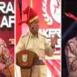 Foto Kolase Anies, Prabowo, dan Ganjar di Apeksi Makassar