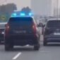 Aksi ugal-ugalan mobil Mitsubishi Pajero Sport dengan nomor dinas polisi di jalan tol