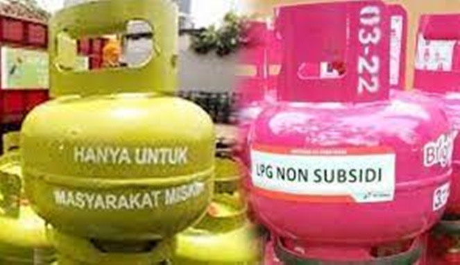 Elpiji 3 Kg ganti Cat Hiijau dengan Warna Pink
