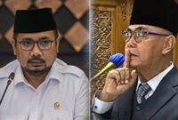 Foto Kolase Menteri Agama dan Panji Gumilang