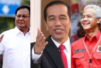 Foto Kolase : Prabowo, Jokowi, dan Ganjar