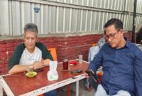 Ketua LSM Laskar Indonesia, Sofyan Muhammad (kiri), Ketua DPD InCare, Andi Ilham Abidin (kanan)