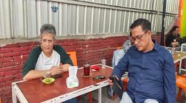Ketua LSM Laskar Indonesia, Sofyan Muhammad (kiri), Ketua DPD InCare, Andi Ilham Abidin (kanan)